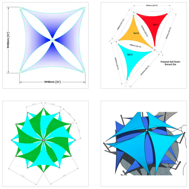 3D models of shade structures