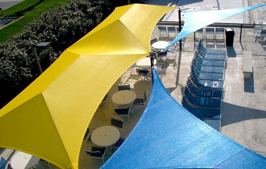 Large shade clearance sails