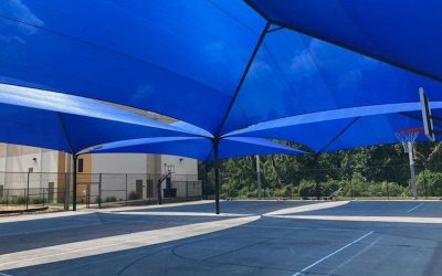 Shade sails for Basketball courts