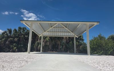 Steel Shade Structure Installation at EG Simmins Conservation Park